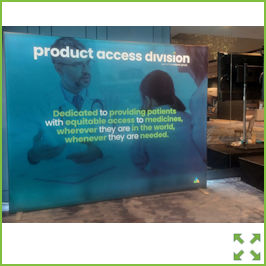 Image of a LED Fabric Backlit Display Stand from Creo Ireland