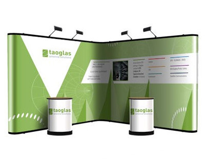 Image of a Premium Nomadic Plus P33 + P33 Corner Pop Up Stand