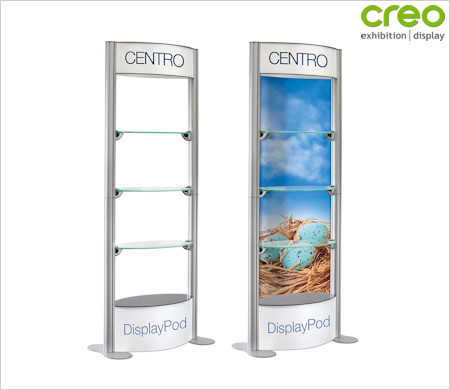 Oval display case discount
